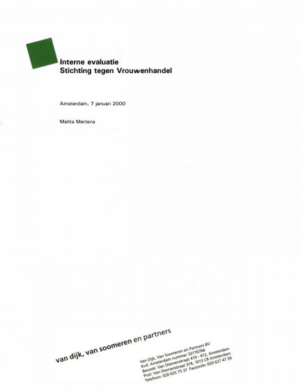 Interne evaluatie Stichting tegen Vrouwenhandel – Interne evaluatie Stichting tegen Vrouwenhandel