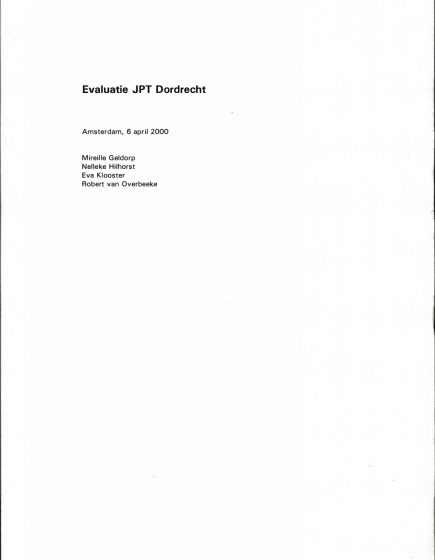 Evaluatie JPT Dordrecht – Evaluatie JPT Dordrecht