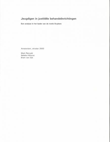 Jeugdigen in justitiële behandelinrichtingen – Jeugdigen in justitiële behandelinrichtingen