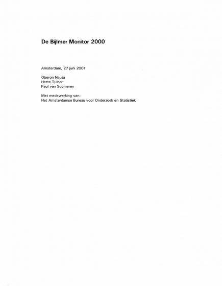 De Bijlmermonitor 2000