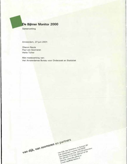 De Bijlmermonitor 2000 – Samenvatting Bijlmermonitor 2000