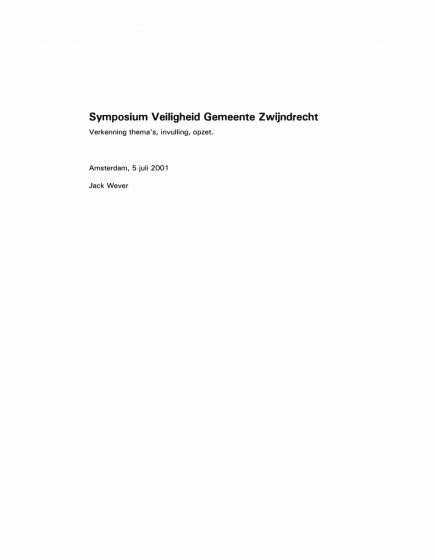 Symposium Veiligheid Gemeente Zwijndrecht – Symposium Veiligheid Gemeente Zwijndrecht