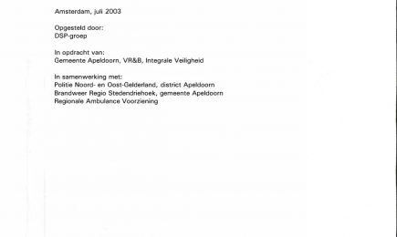Veiligheidshandleiding openbare ruimte Apeldoorn – Veiligheidshandleiding openbare ruimte Apeldoorn