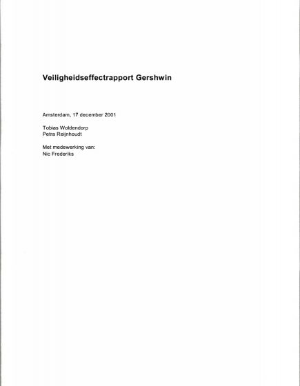 Veiligheidseffectrapport Gershwin – Veiligheidseffectrapport Gershwin
