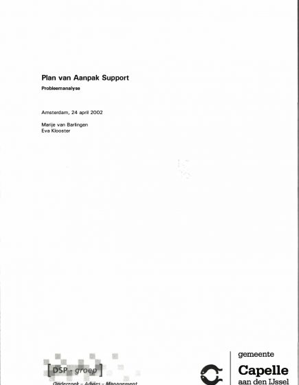 Plan van aanpak Support – Probleemanalyse – Plan van aanpak