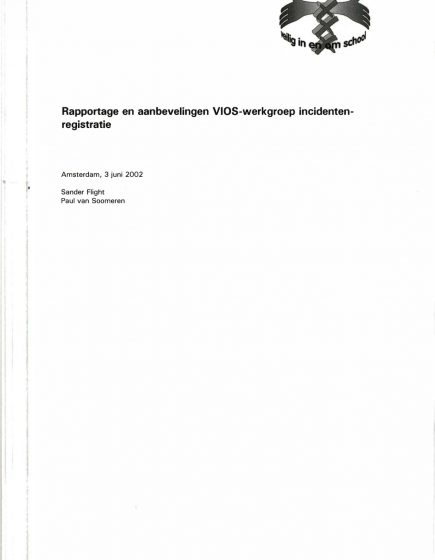 Werkgroep incidentenregistratie scholen Amsterdam