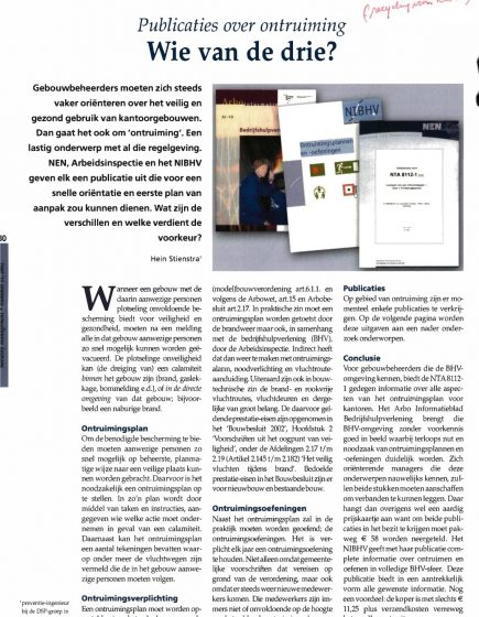 Publicaties over ontruiming: Wie van de drie? – Publicaties over ontruiming: Wie van de drie?