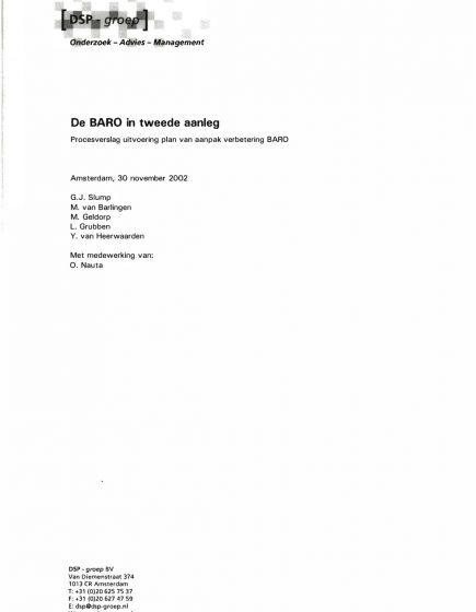 De BARO in tweede aanleg – De BARO in tweede aanleg