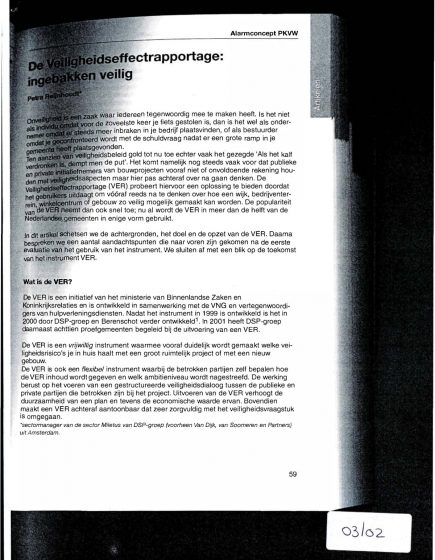 De Veiligheidseffectrapportage: ingebakken veilig – De Veiligheidseffectrapportage: ingebakken veilig