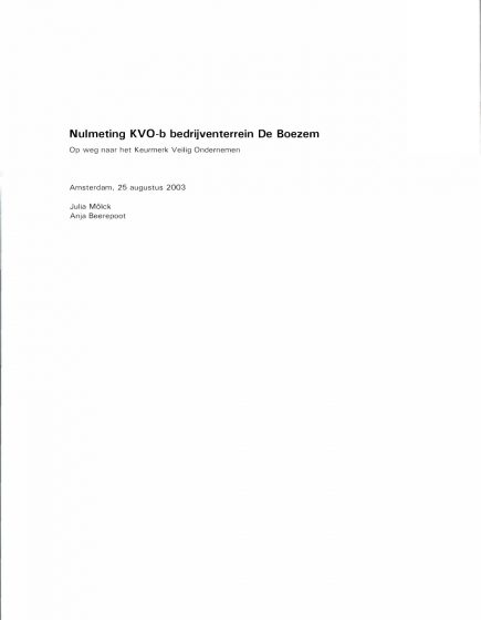 Nulmeting KVO-b bedrijventerrein – Nulmeting KVO-b bedrijventerrein