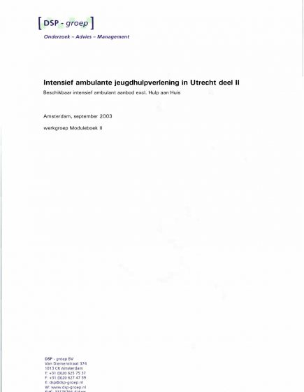 Intensief ambulante jeugdhulpverlening in Utrecht deel II – Intensief ambulante jeugdhulpverlening in Utrecht deel II