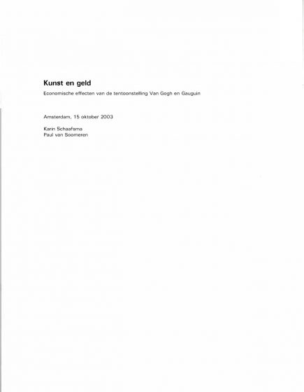 Kunst en geld – Kunst en geld
