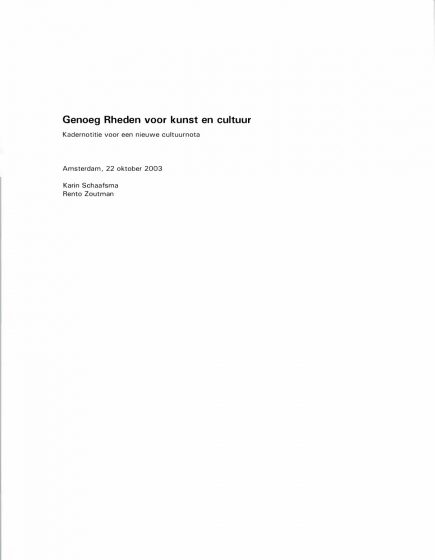Genoeg Rheden voor kunst en cultuur – Genoeg Rheden voor kunst en cultuur