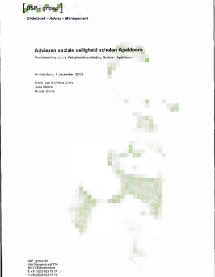 Adviezen sociale veiligheid scholen Apeldoorn – Adviezen sociale veiligheid scholen Apeldoorn