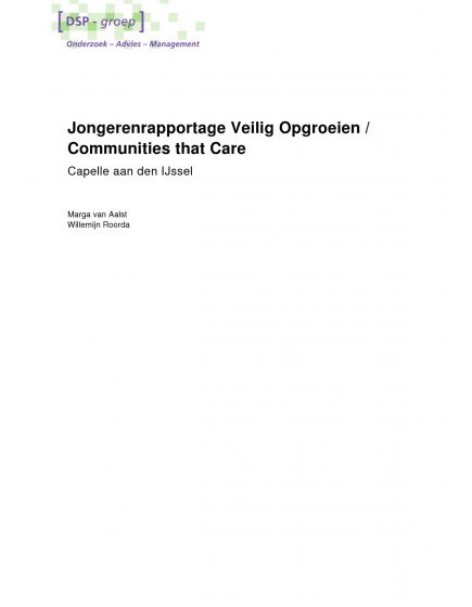Jongerenrapportage Veilig Opgroeien/ Communities that Care – Capelle aan de IJssel – Jongerenrapportage Veilig Opgroeien/ Communities that Care – Capelle aan de IJssel