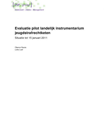Landelijk instrumentarium jeugdstrafrechtketen