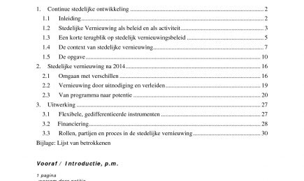 Toekomst Stedelijke Vernieuwing na 2014
