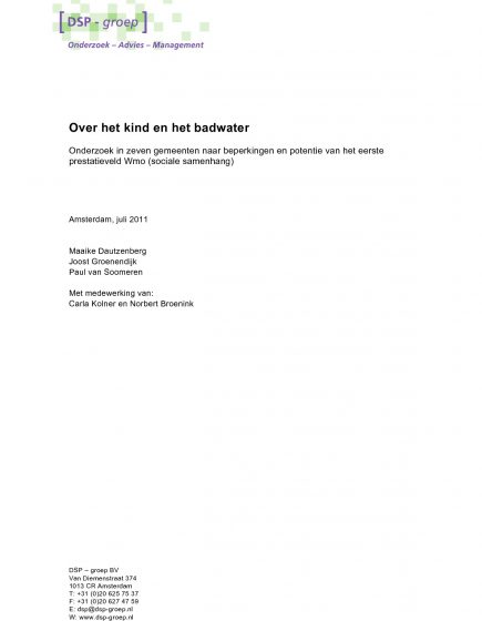 Sociale samenhang: zeven gemeenten