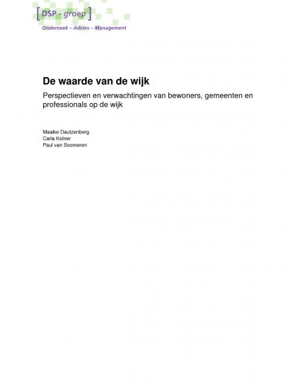 De waarde van de wijk – De waarde van de wijk