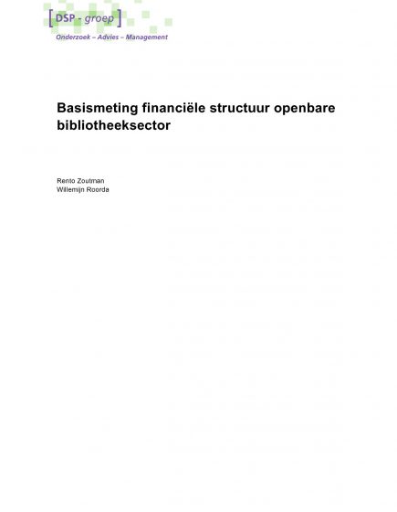 Basismeting financiële structuur openbare bibliotheeksector