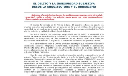 El delito y la inseguridad subjetiva desde la arquitectura y el urbanismo – El delito y la inseguridad subjetiva desde la arquitectura y el urbanismo