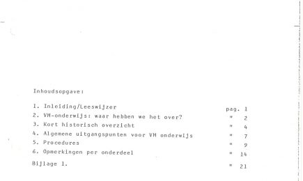Vm-onderwijs, een tussenbalans – vm-onderwijs, een tussenbalans
