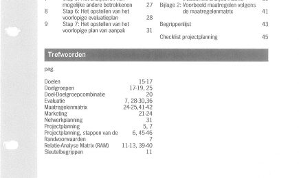 Projectplanning (vierde algemene hoofdstuk in het Basisboek Criminaliteitspreventie 2e druk) – Projectplanning (vierde algemene hoofdstuk in het Basisboek Criminaliteitspreventie 2e druk)