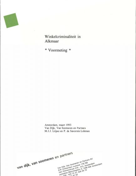 Winkelcriminaliteit in Alkmaar, voormeting – Winkelcriminaliteit in Alkmaar, voormeting