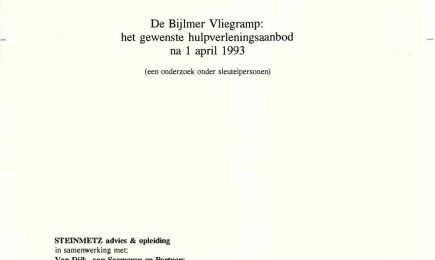 De Bijlmer Vliegramp: het gewenste hulpverleningsaanbod na 1 april 1993 (een onderzoek onder sleutelpersonen)