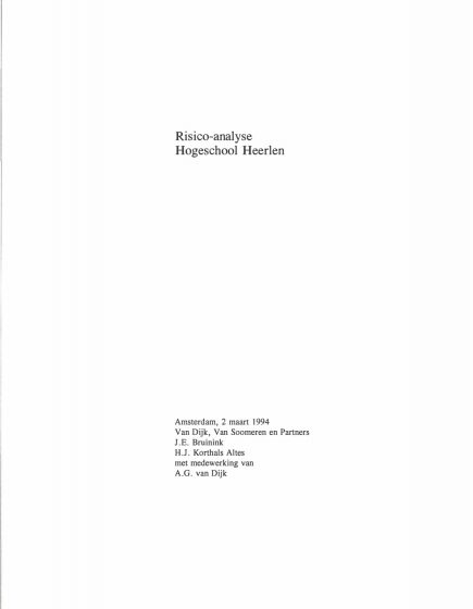 Risico-analyse Hogeschool Heerlen – Risico-analyse Hogeschool Heerlen