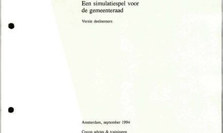 Samen besturen; Een simulatiespel voor de gemeenteraad Versie deelnemers – Samen besturen; Een simulatiespel voor de gemeenteraad Versie deelnemers