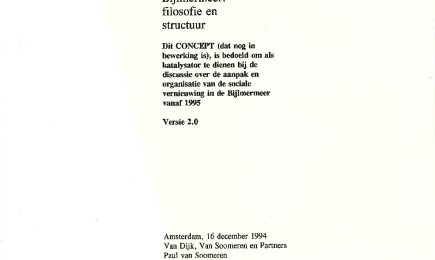 Sociale vernieuwing in de Bijlmermeer: filosofie en structuur