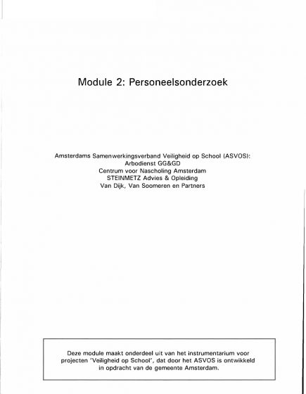 Module 2: Personeelsonderzoek – Module 2: Personeelsonderzoek