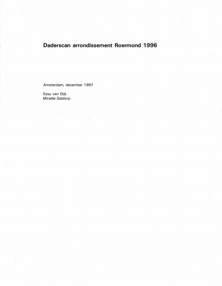 Daderscan arrondissement Roermond 1996 – Daderscan arrondissement Roermond 1996