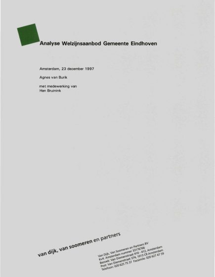 Analyse Welzijnsaanbod Gemeente Eindhoven – Analyse Welzijnsaanbod Gemeente Eindhoven