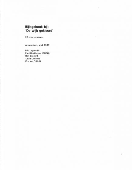 De wijk gekleurd – Bijlageboek bij De wijk gekleurd