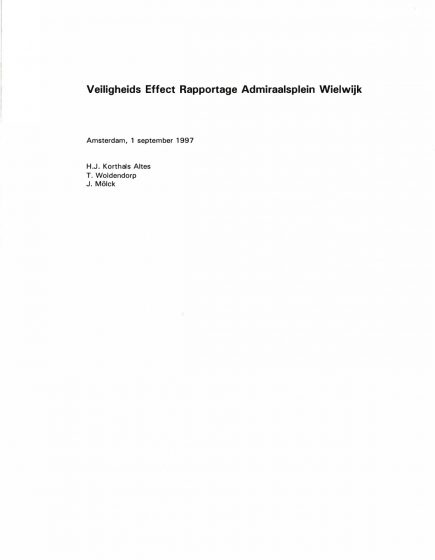 Veiligheids Effect Rapportage Admiraalsplein Wielwijk. – Veiligheids Effect Rapportage Admiraalsplein Wielwijk.