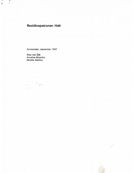 Recidivepatronen Halt. – Recidivepatronen Halt.