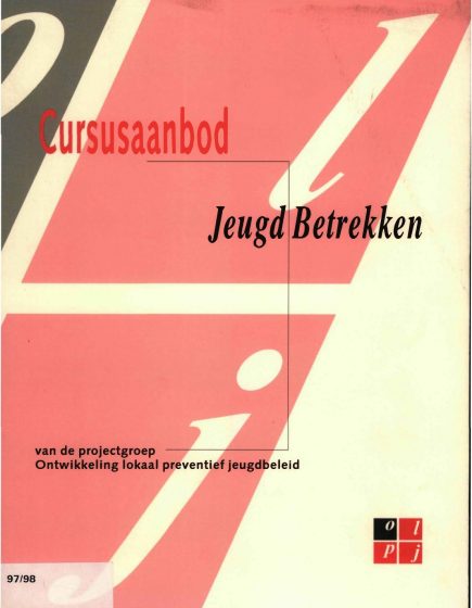 Cursusaanbod Jeugd Betrekken Van de projectgroep OLPJ – Cursusaanbod Jeugd Betrekken Van de projectgroep OLPJ