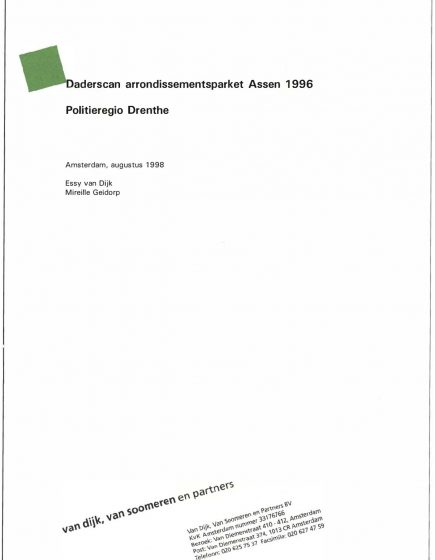 Daderscan arrondissementsparket Assen 1996 Politieregio Drente – Daderscan arrondissementsparket Assen 1996 Politieregio Drente