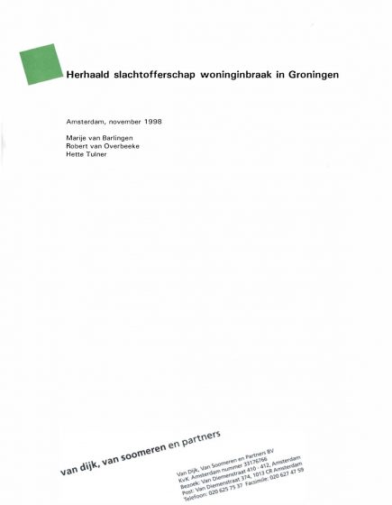 Herhaald slachtofferschap woninginbraak in Groningen. – Herhaald slachtofferschap woninginbraak in Groningen.