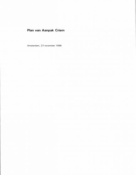 Plan van Aanpak Criem. – Plan van Aanpak Criem.