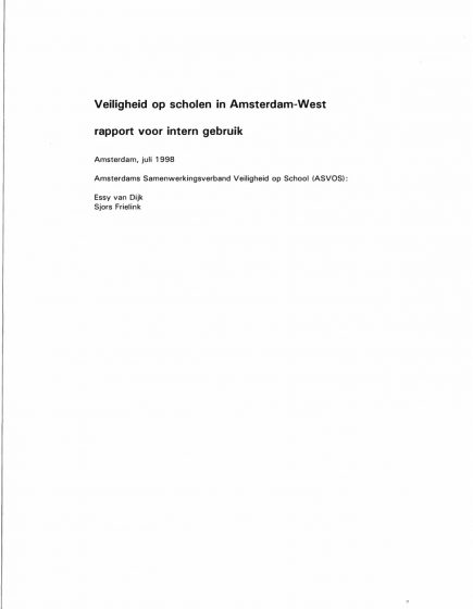 ASVOS/VIOS schoolveiligheid Amsterdam – Veiligheid op scholen in Amsterdam-West