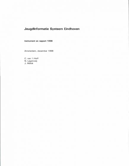 JeugdInformatie Systeem Eindhoven. Instrument en rapport 1998. – JeugdInformatie Systeem Eindhoven. Instrument en rapport 1998.