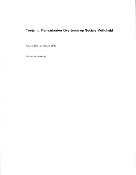 Toetsing Planvarianten Overtoom op Sociale Veiligheid – Toetsing Planvarianten Overtoom op Sociale Veiligheid