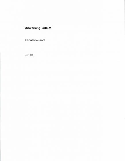 Uitwerking CRIEM. Kanaleneiland – Uitwerking CRIEM. Kanaleneiland