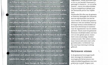 Investeren in wijken van vandaag en morgen: een overzicht van een experiment in 4 steden – Investeren in wijken van vandaag en morgen: een overzicht van een experiment in 4 steden