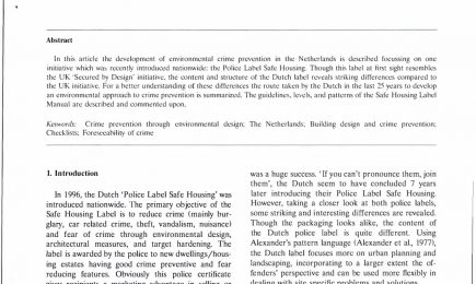 `Secured by design in the Netherlands’ – `Secured by design in the Netherlands’