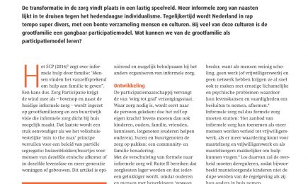 Zorg Participatie: windje mee of in zwaar weer?