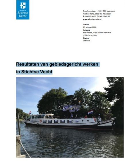 Resultaten van gebiedsgericht werken in Stichtse Vecht